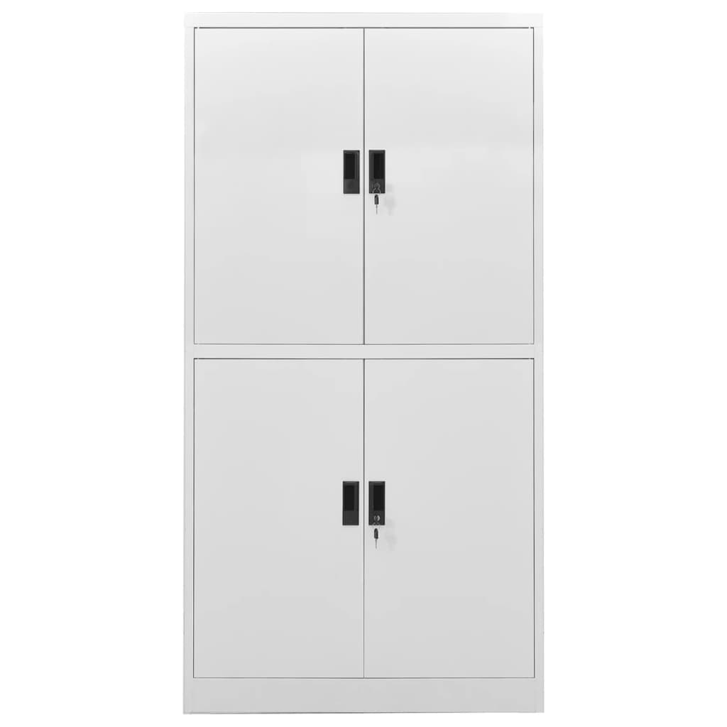 Büroschrank Hellgrau 90x40x180 cm Stahl