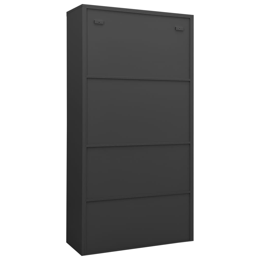 Büroschrank Anthrazit 90x40x180 cm Stahl