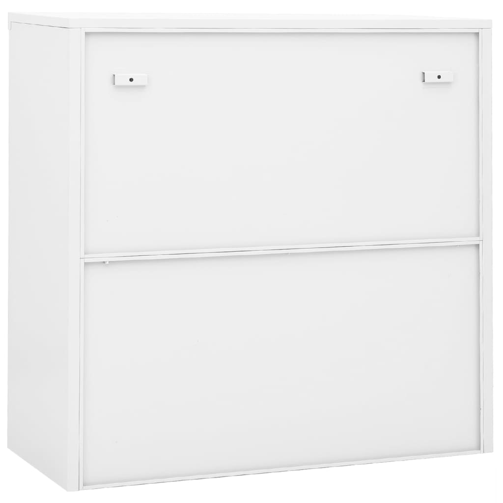 Büroschrank mit Schiebetür Weiß 90x40x90 cm Stahl