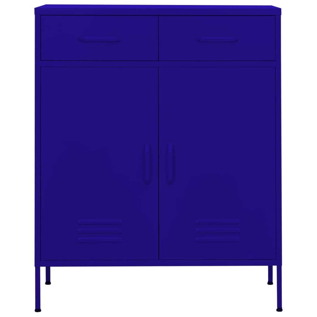 Lagerschrank Marineblau 80x35x101,5 cm Stahl