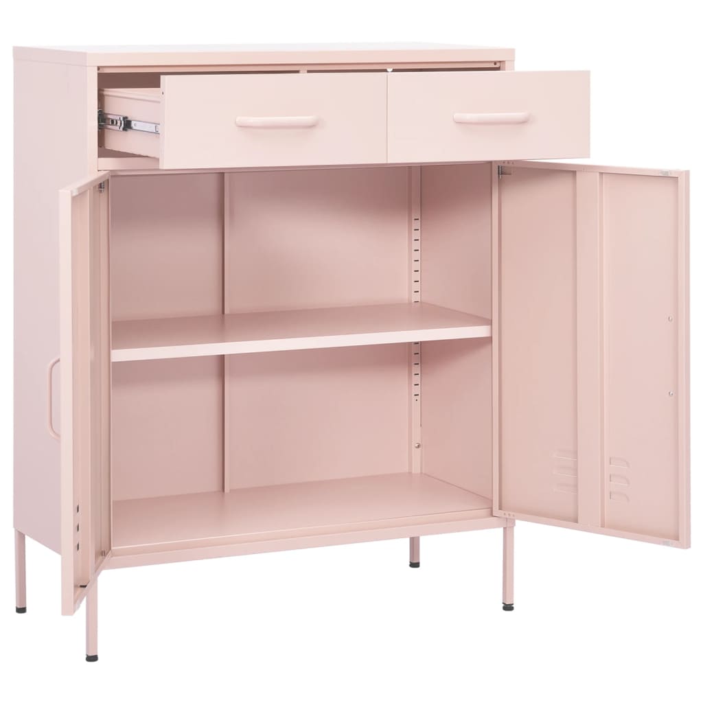 Lagerschrank Rosa 80x35x101,5 cm Stahl