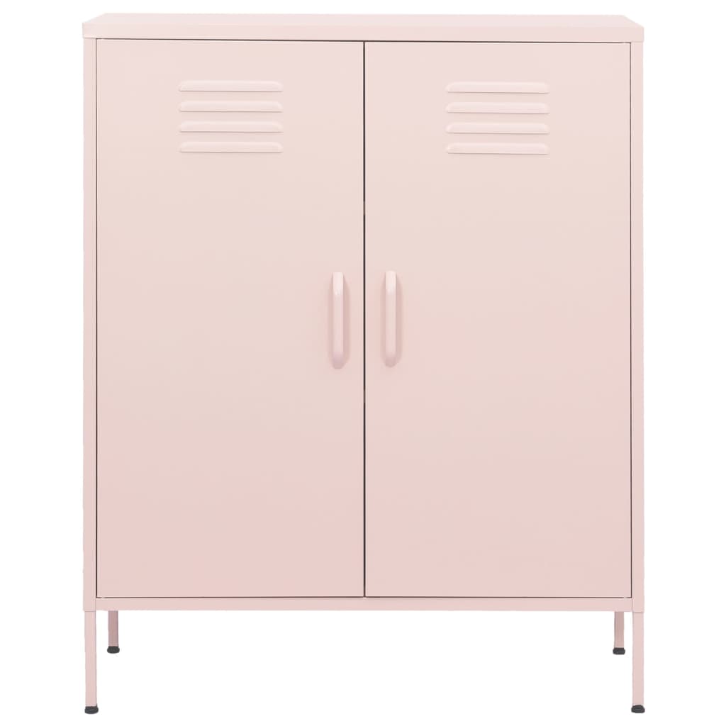 Beistellschrank Rosa 80x35x101,5 cm Stahl