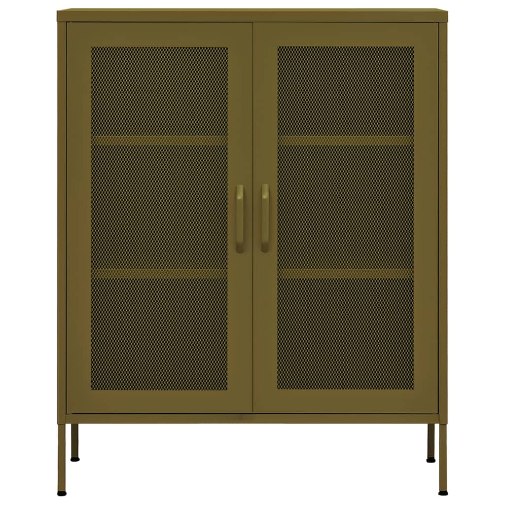 Lagerschrank Olivgrün 80x35x101,5 cm Stahl