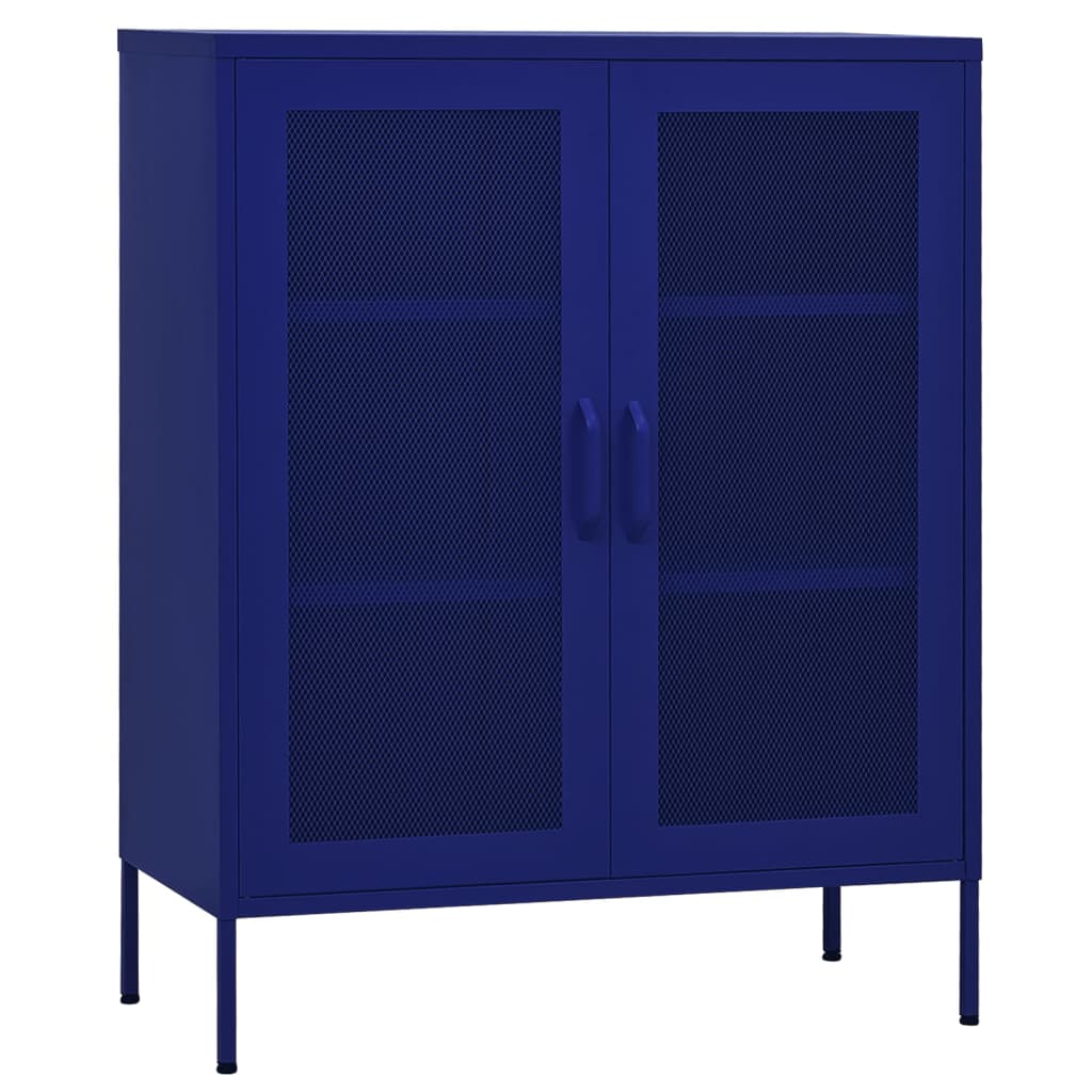 Lagerschrank Marineblau 80x35x101,5 cm Stahl