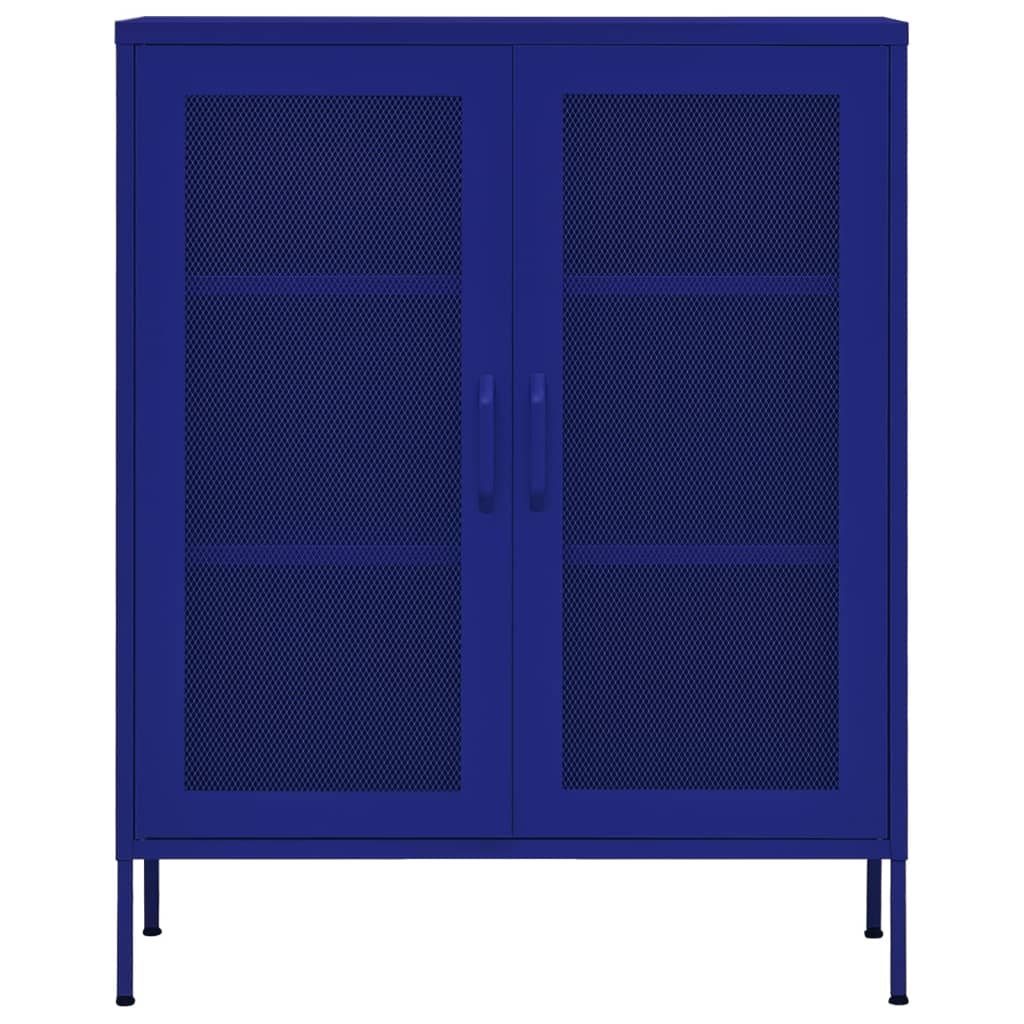 Lagerschrank Marineblau 80x35x101,5 cm Stahl