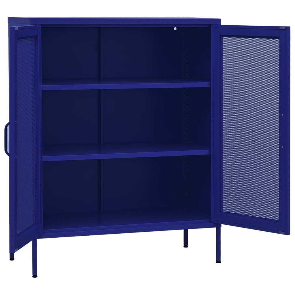 Lagerschrank Marineblau 80x35x101,5 cm Stahl