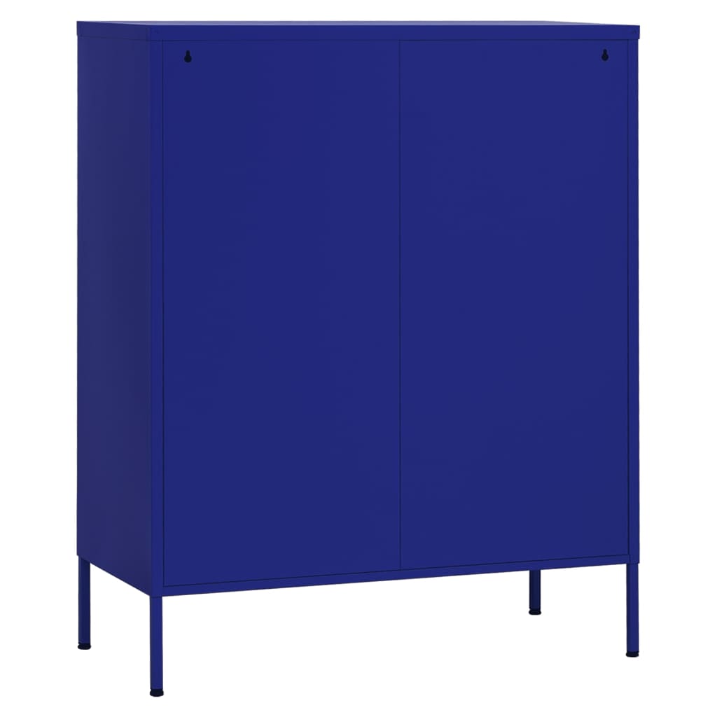 Lagerschrank Marineblau 80x35x101,5 cm Stahl