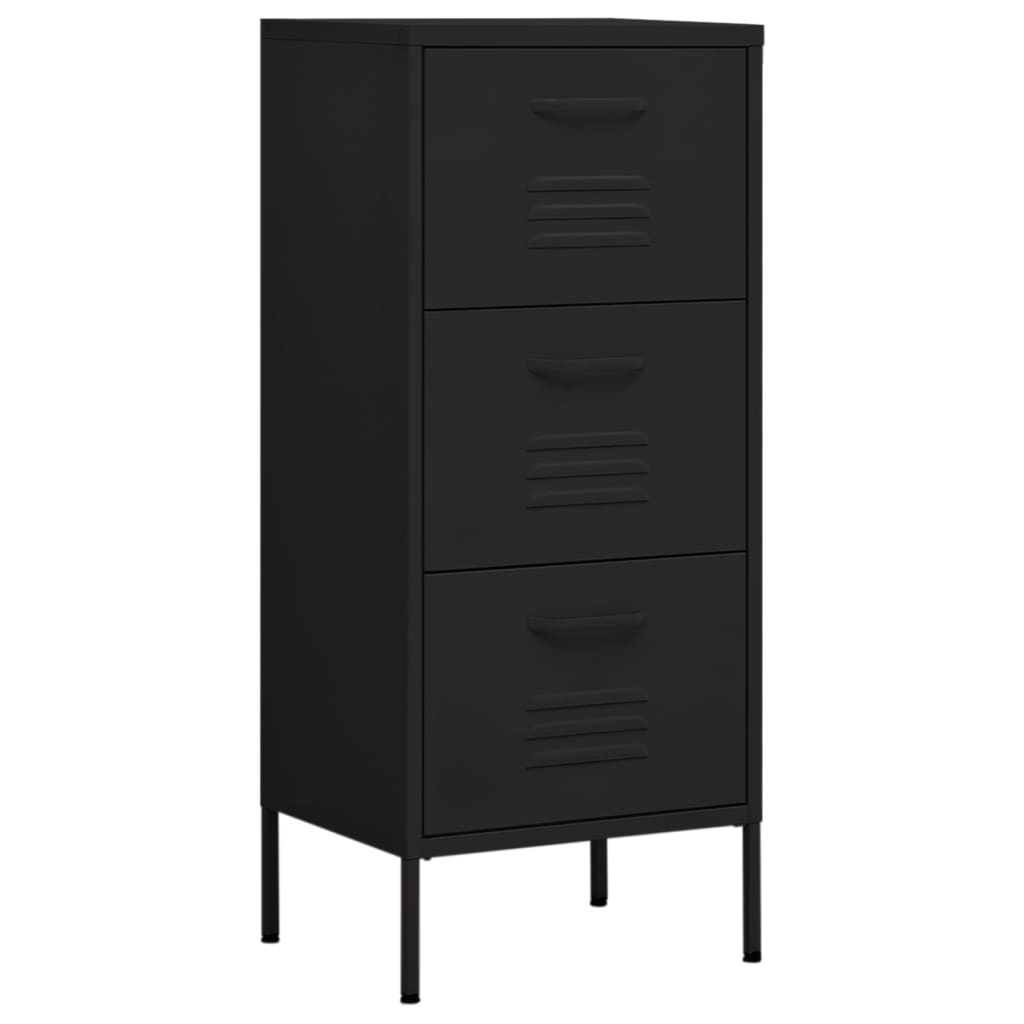 Lagerschrank Schwarz 42,5x35x101,5 cm Stahl