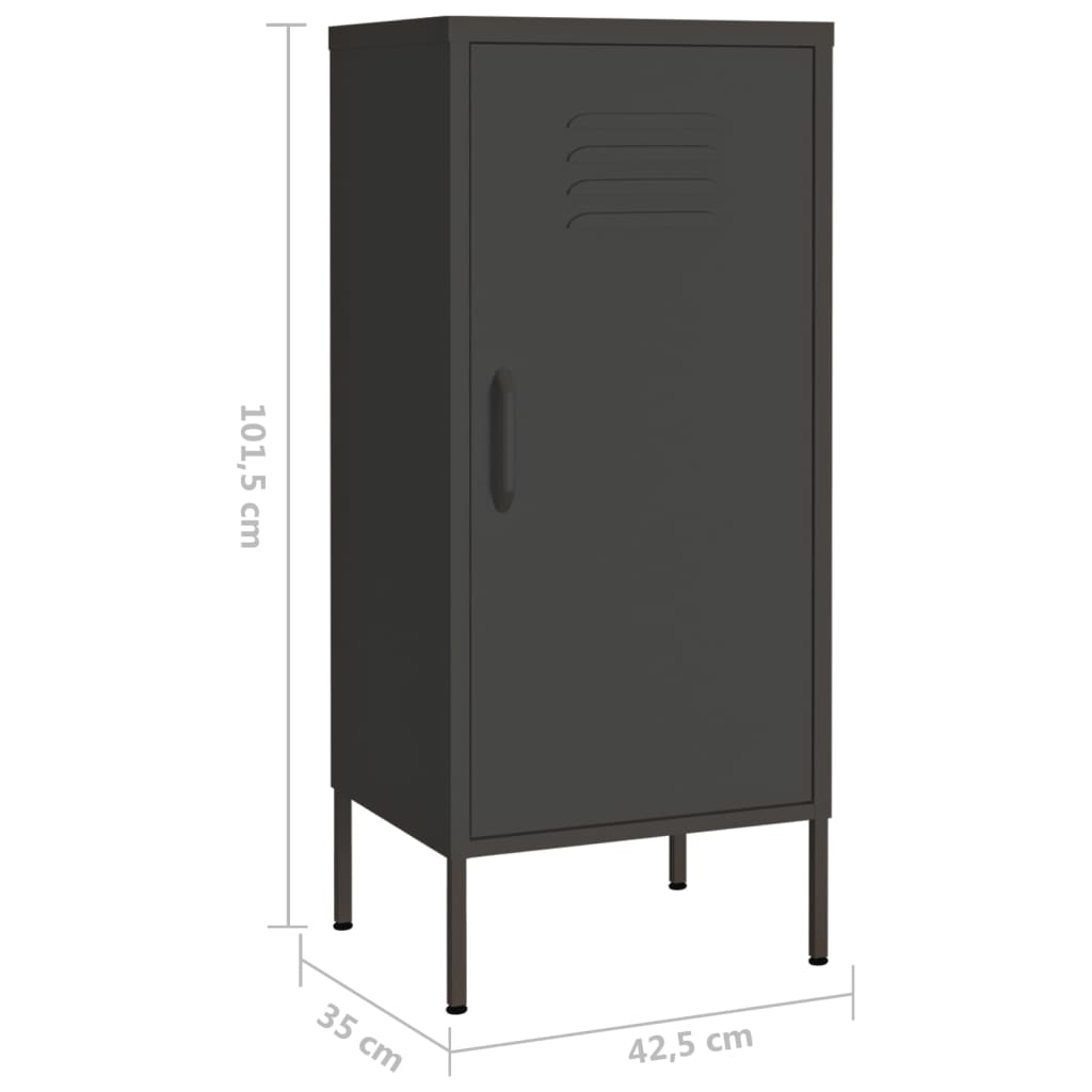 Lagerschrank Anthrazit 42,5x35x101,5 cm Stahl