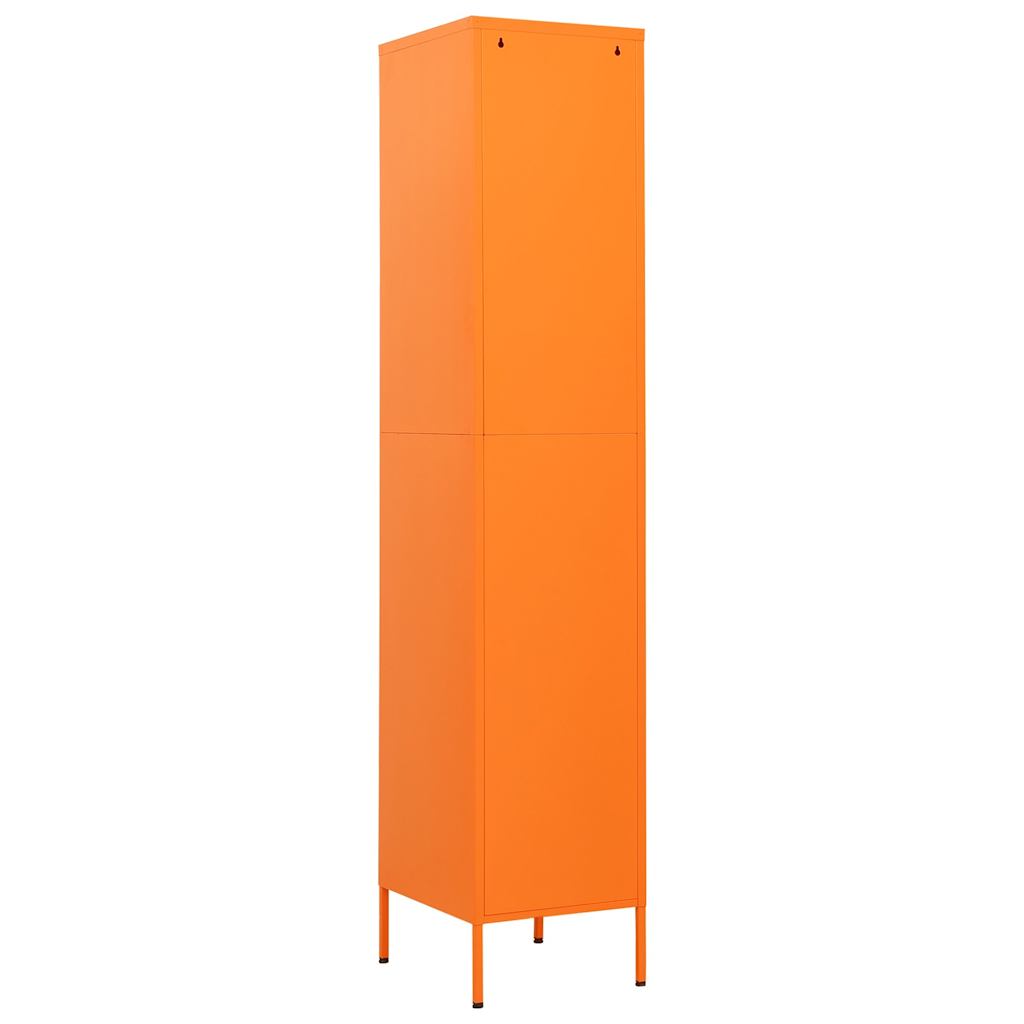 Schließfachschrank Orange 35x46x180 cm Stahl