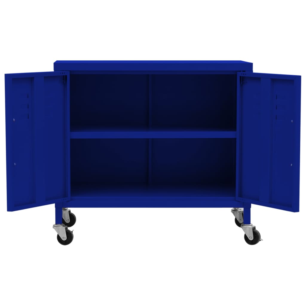 Lagerschrank Marineblau 60x35x56 cm Stahl