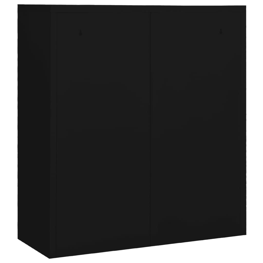 Büroschrank Schwarz 90x40x102 cm Stahl