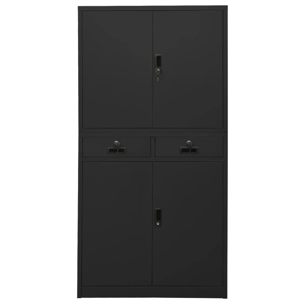 Büroschrank Anthrazit 90x40x180 cm Stahl