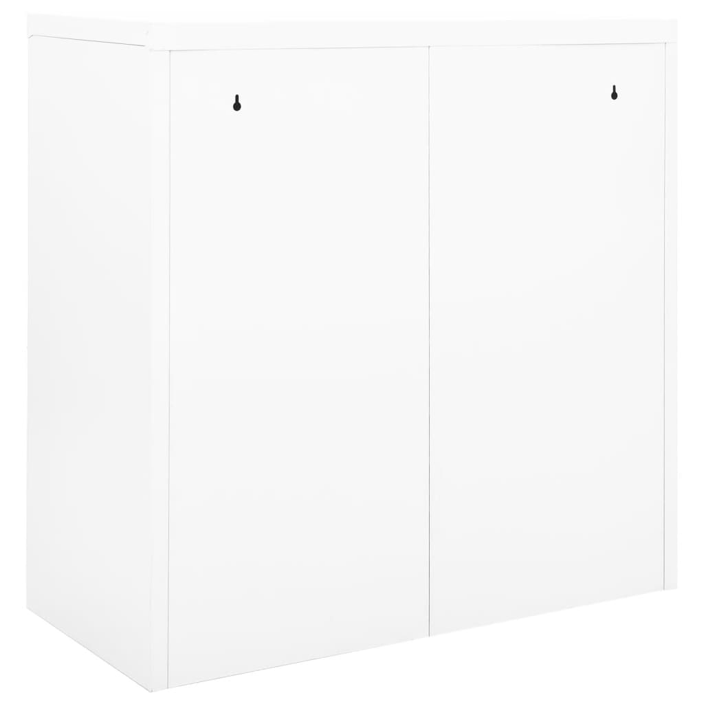 Schrank mit Schiebetür Weiß 90x40x90 cm Stahl