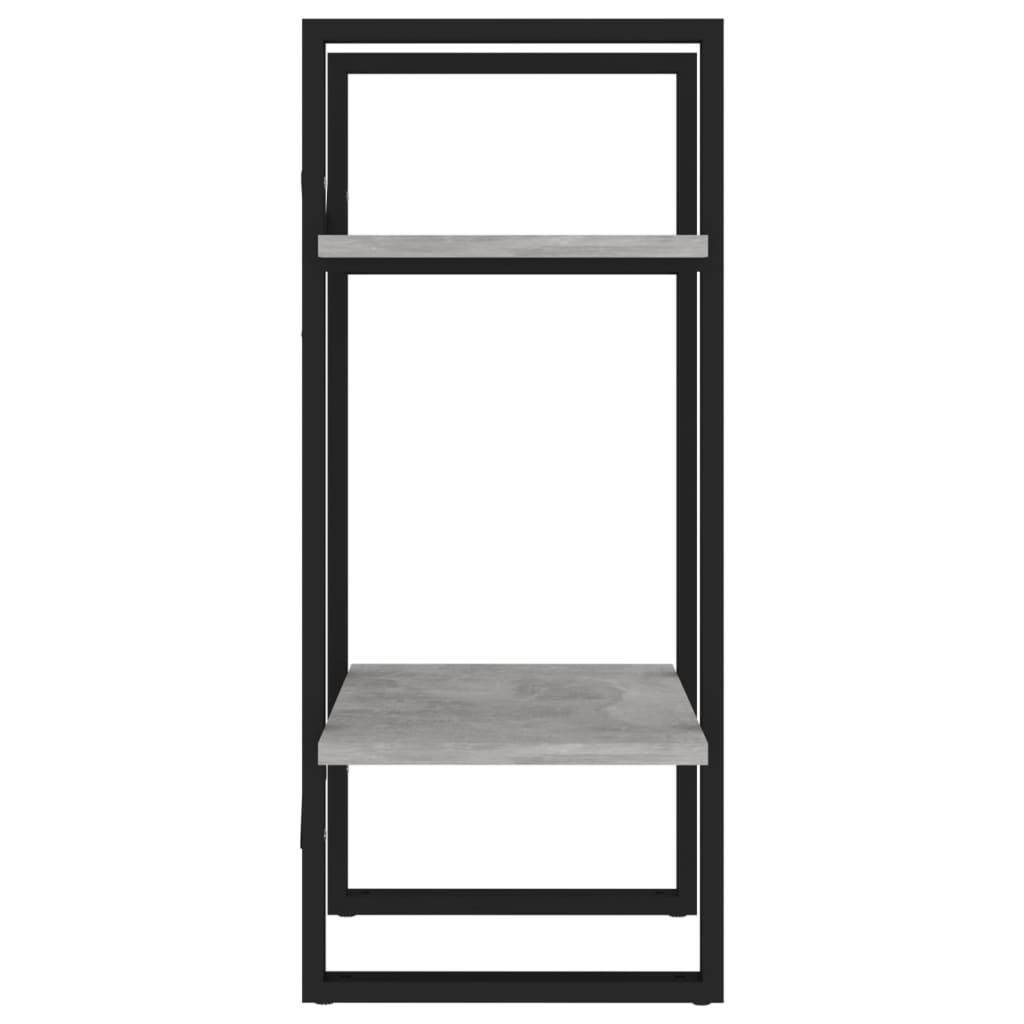 Bookcase 2 compartments concrete grey 40x30x70 cm wood material