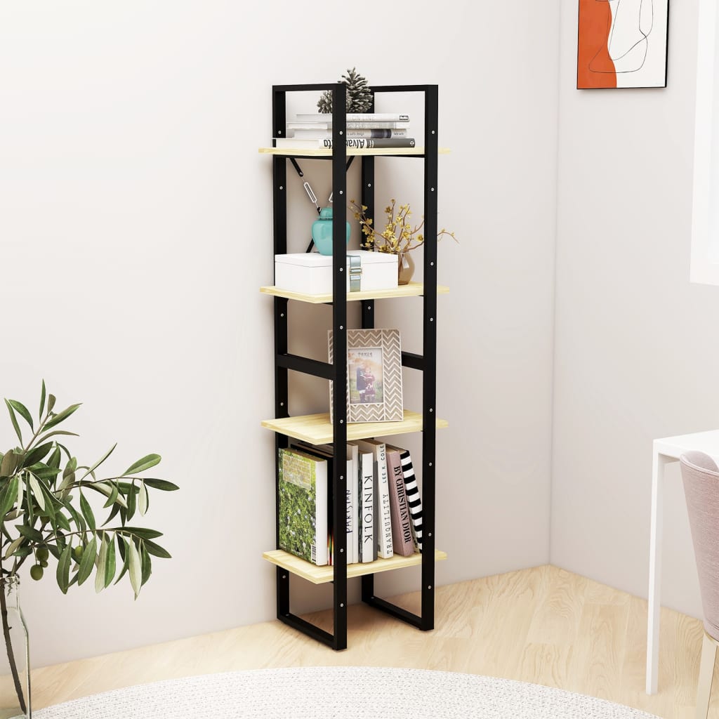 Bookcase 4 shelves 40x30x140 cm solid pine wood