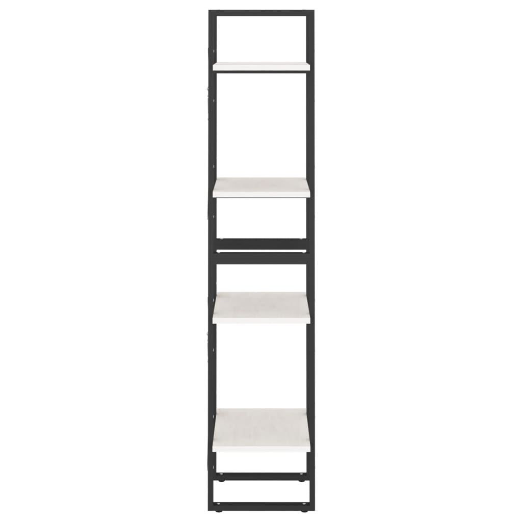 Bookcase 4 Shelves White 40x30x140 cm Solid Pine