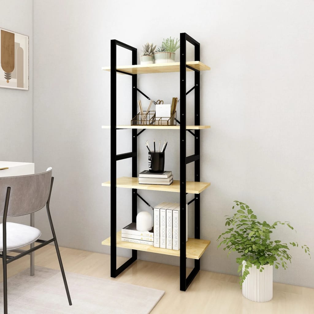 Bookcase 4 shelves 60x30x140 cm solid pine wood