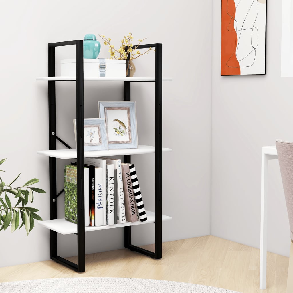 Storage Shelf White 60x30x105 cm Wood Material