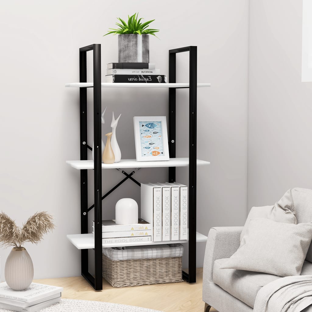 Storage Shelf White 60x30x105 cm Wood Material