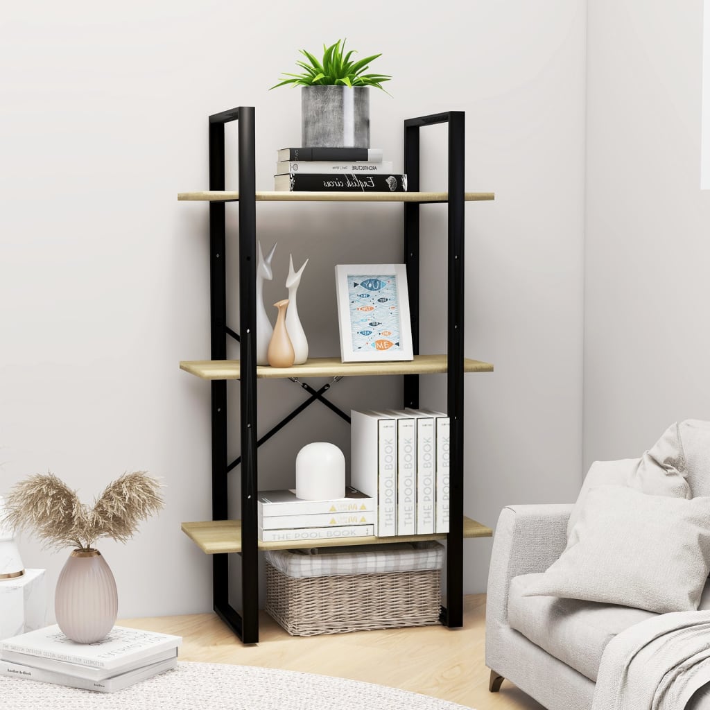 Storage shelf Sonoma oak 60x30x105 cm wood material