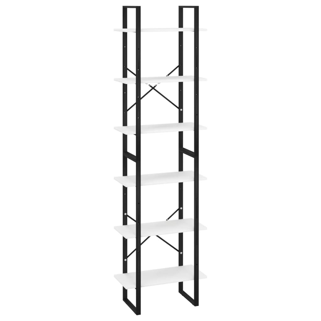 Lagerregal Weiß 60x30x210 cm Holzwerkstoff