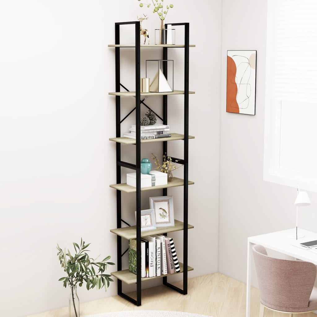 Storage shelf Sonoma oak 60x30x210 cm wood material