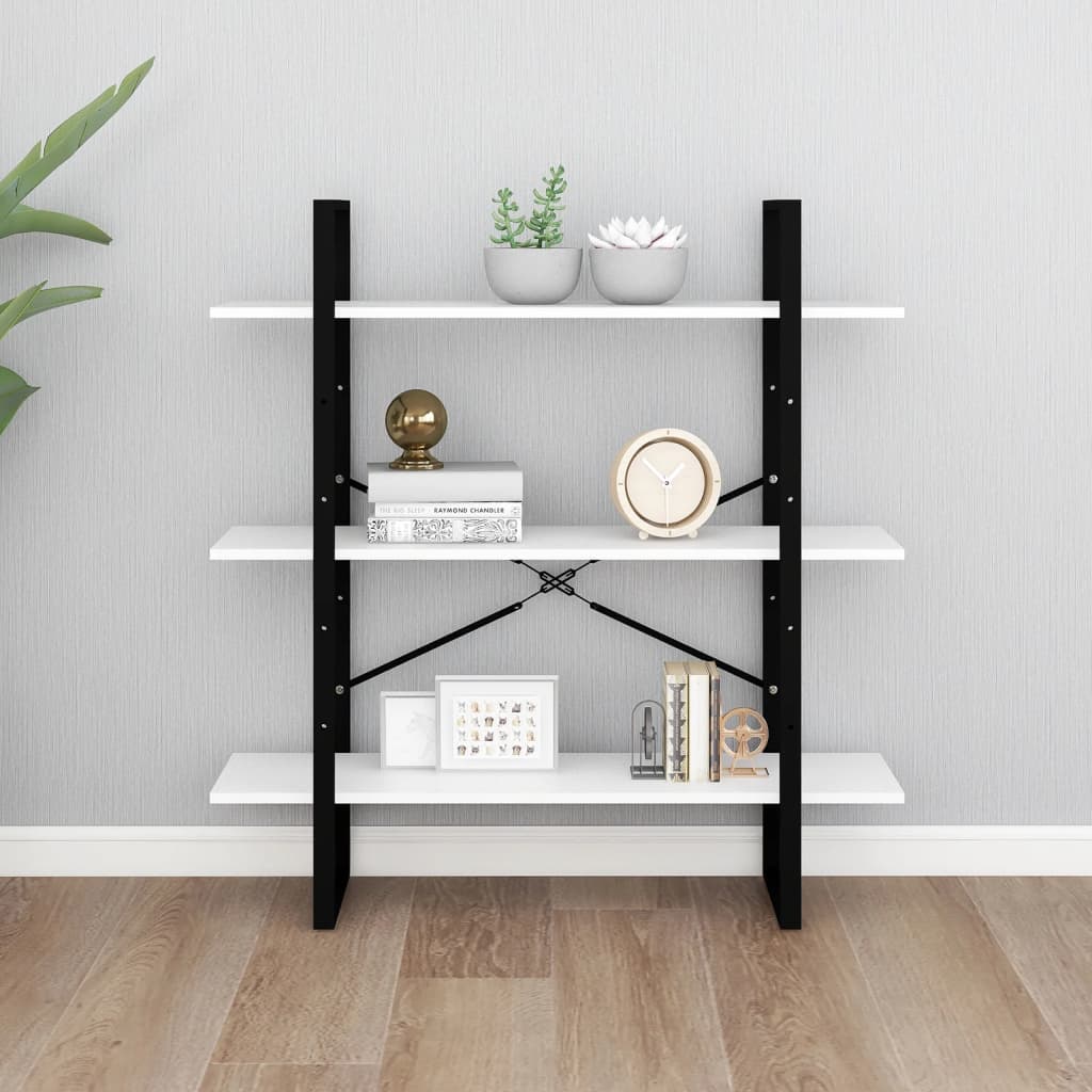 Bookshelf White 100x30x105 cm Wood Material