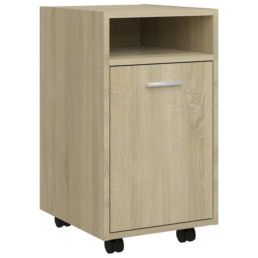 Side Cabinet with Wheels Sonoma Oak 33x38x60 cm