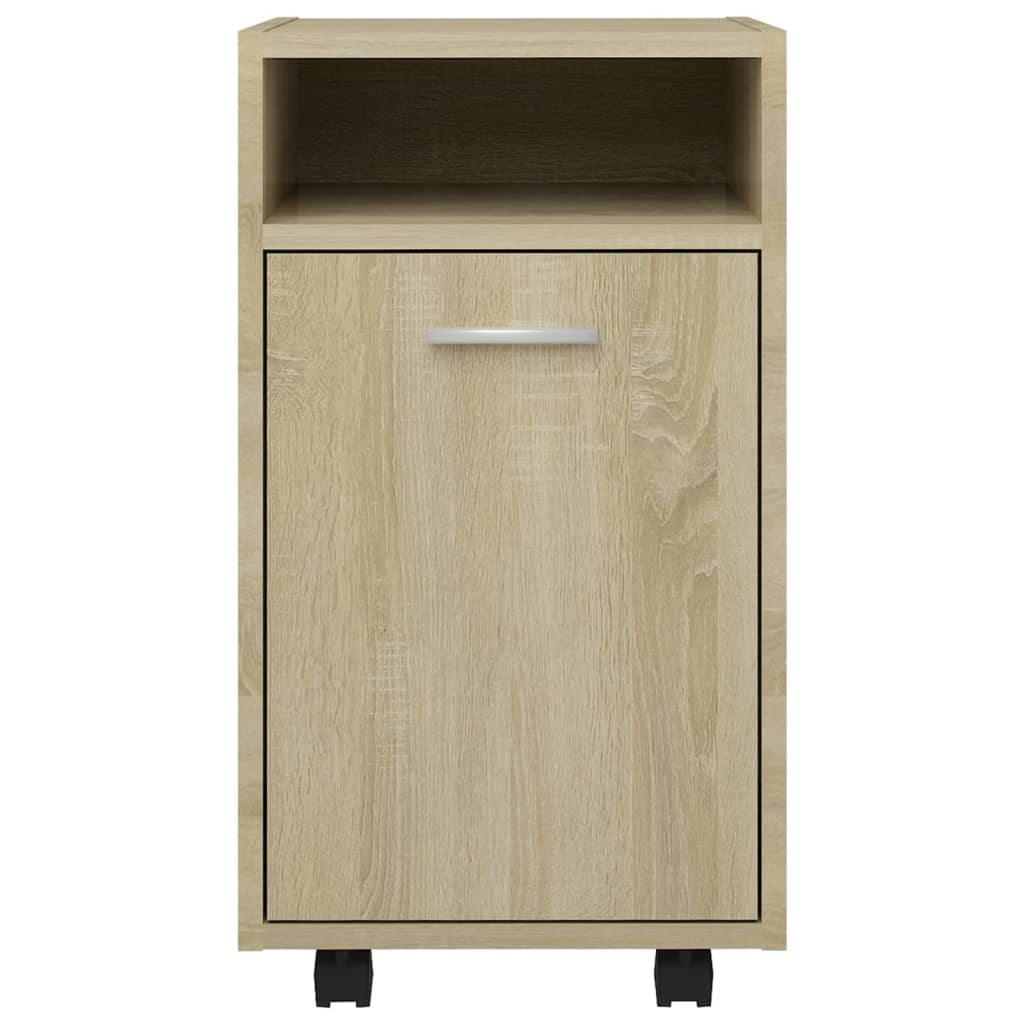 Side Cabinet with Wheels Sonoma Oak 33x38x60 cm