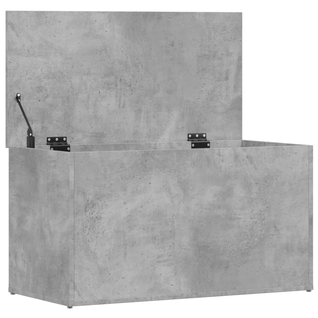 Storage chest concrete grey 84x42x46 cm wood material