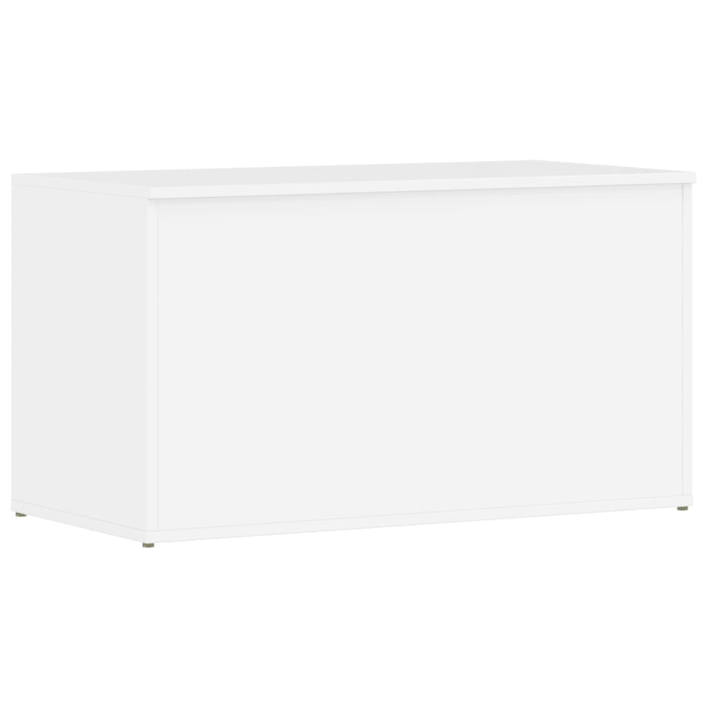 Storage chest high gloss white 84x42x46 cm wood material