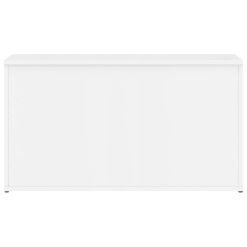 Storage chest high gloss white 84x42x46 cm wood material