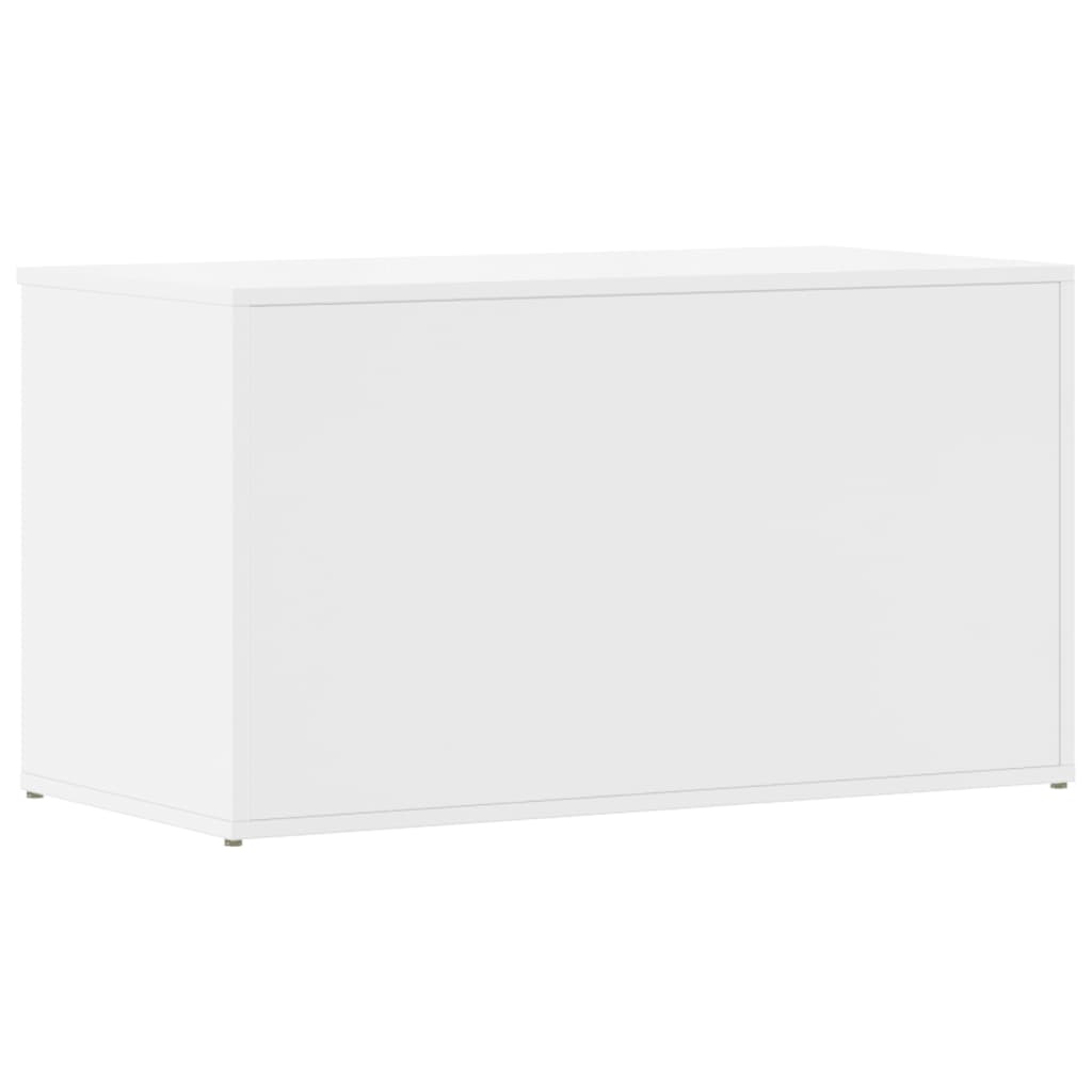 Storage chest high gloss white 84x42x46 cm wood material