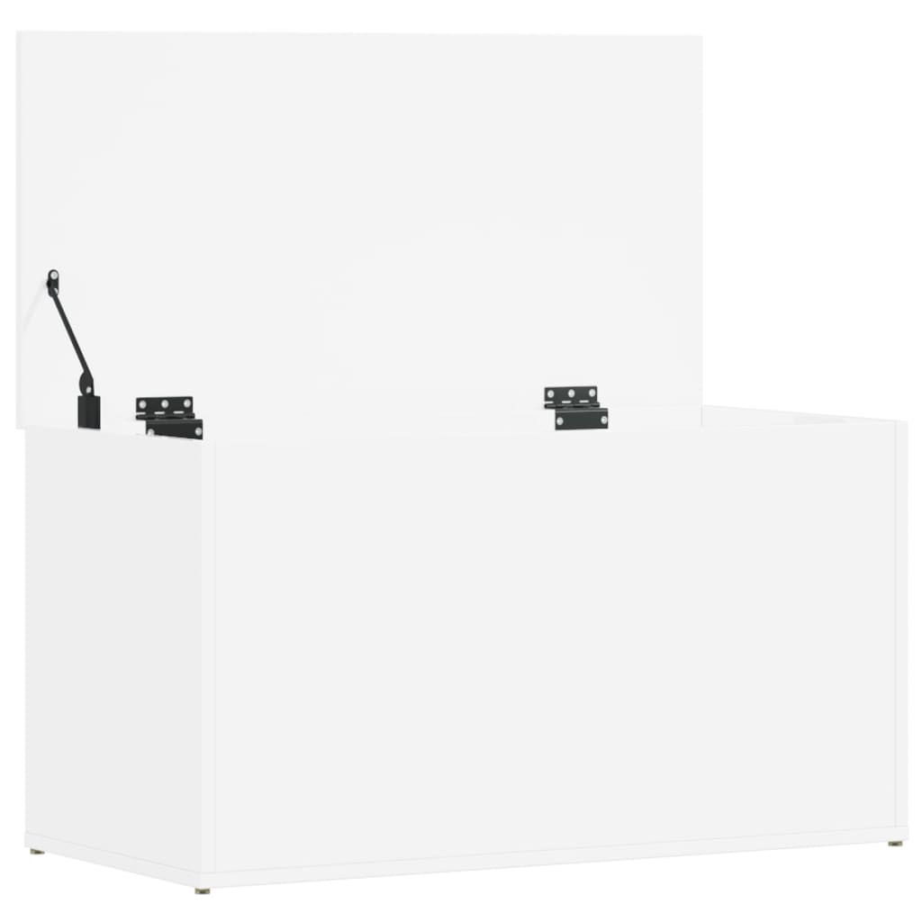 Storage chest high gloss white 84x42x46 cm wood material