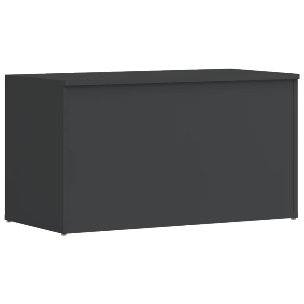 Storage Chest High Gloss Grey 84x42x46 cm Wood Material