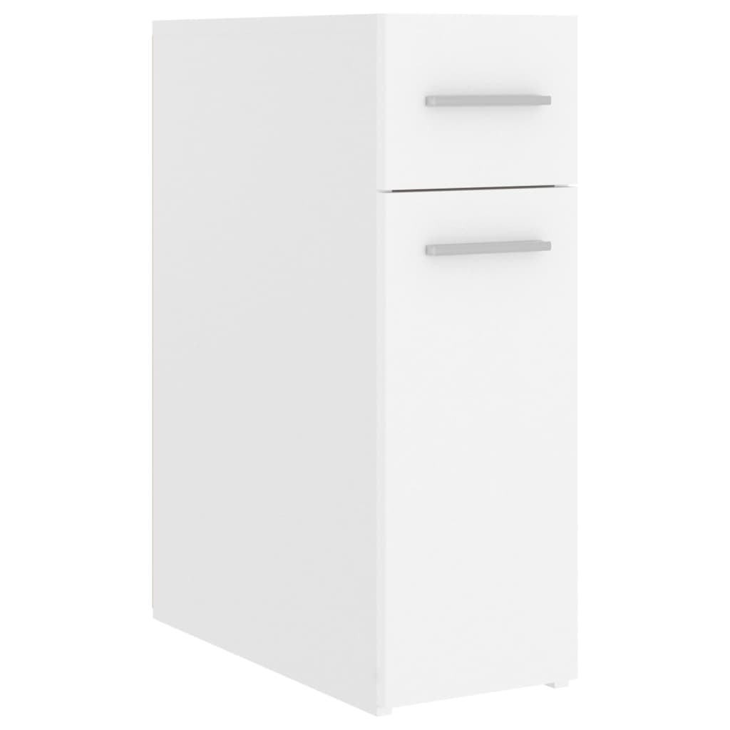 Apothecary Cabinet White 20x45.5x60 cm Wood Material