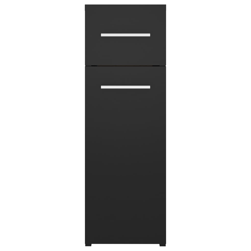 Apothecary Cabinet Black 20x45.5x60 cm Wood Material