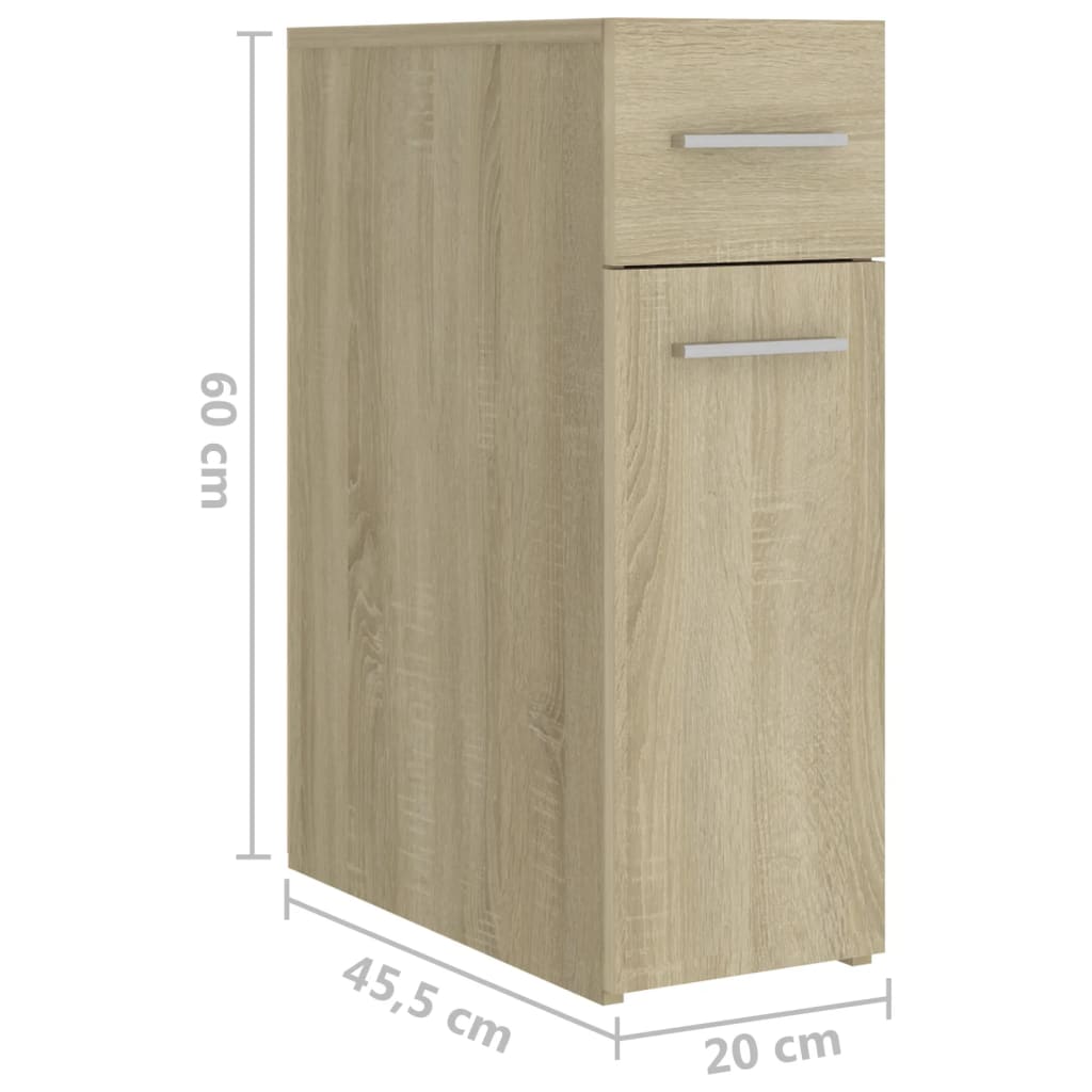 Apothekerschrank Sonoma-Eiche 20x45,5x60 cm Holzwerkstoff