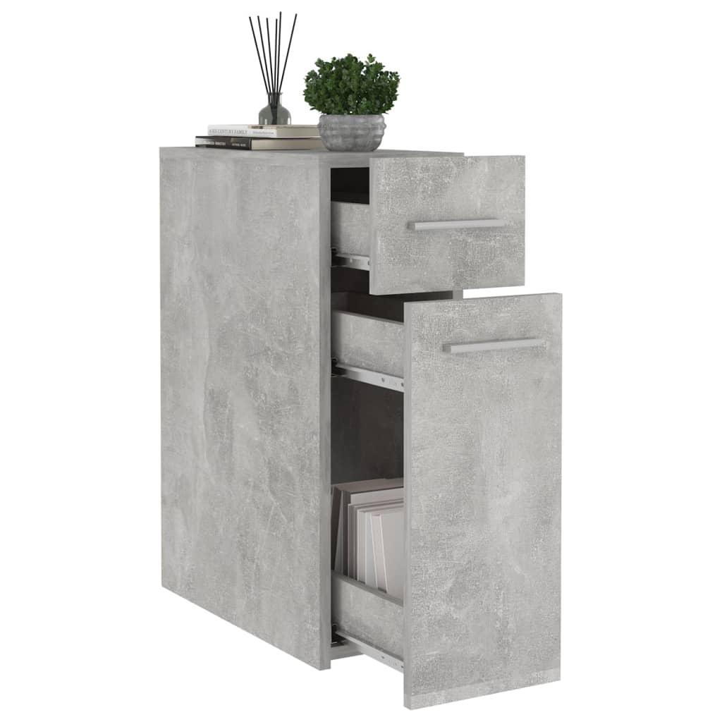 Apothecary Cabinet Concrete Grey 20x45.5x60 cm Wood Material