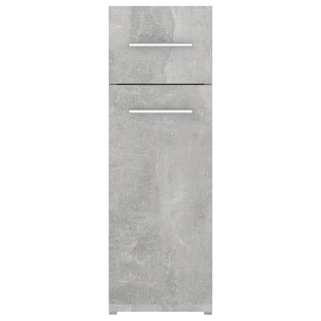 Apothecary Cabinet Concrete Grey 20x45.5x60 cm Wood Material