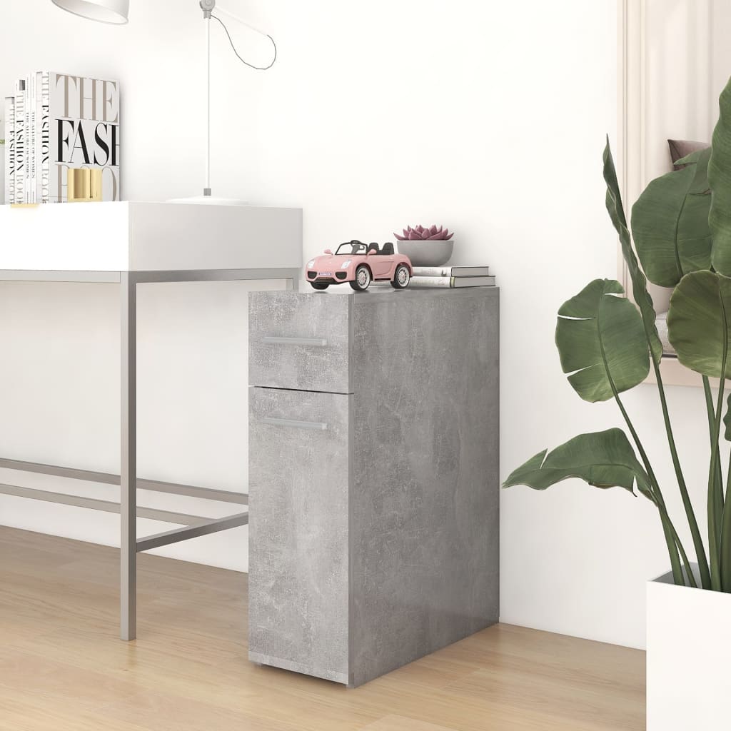 Apothecary Cabinet Concrete Grey 20x45.5x60 cm Wood Material