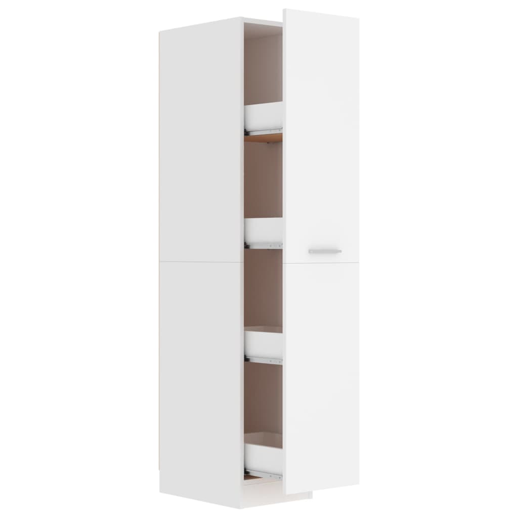 Apothecary Cabinet White 30x42.5x150 cm Wood Material