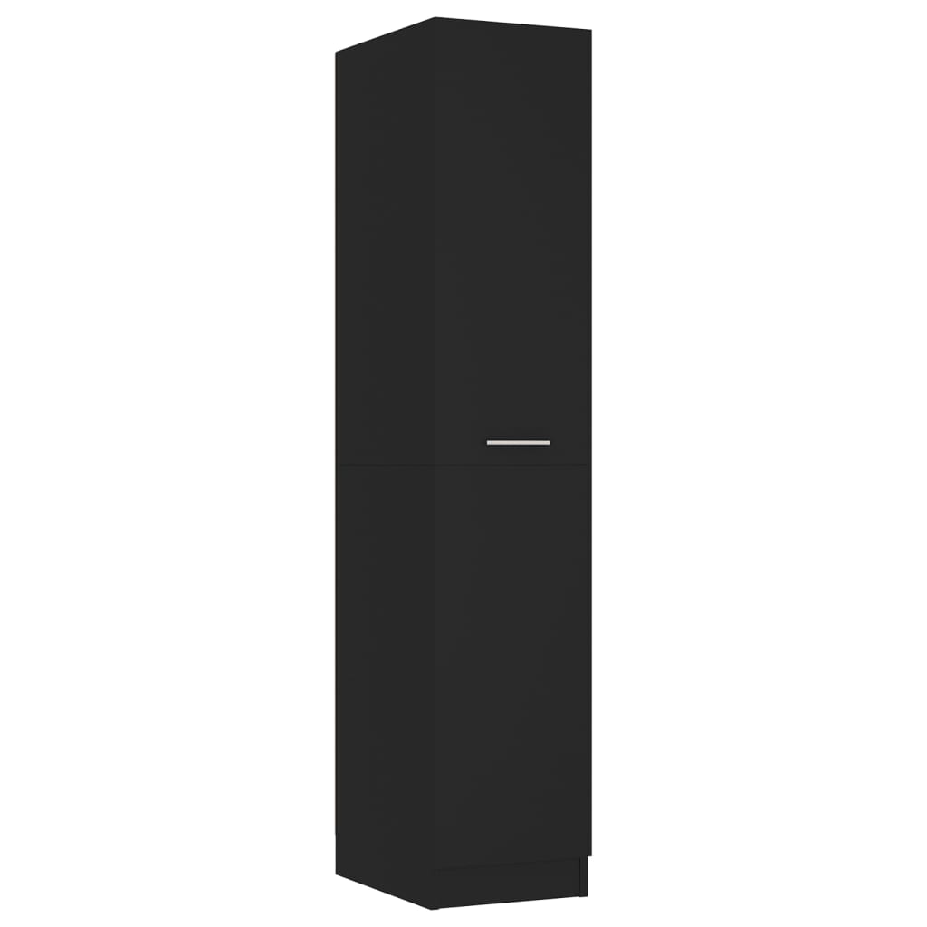 Apothecary Cabinet Black 30x42.5x150 cm Wood Material