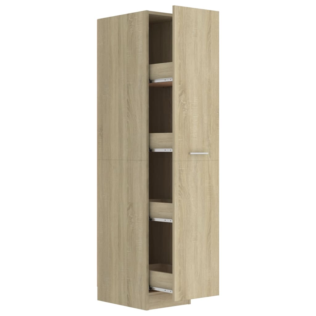 Apothecary Cabinet Sonoma Oak 30x42.5x150 cm Wood Material