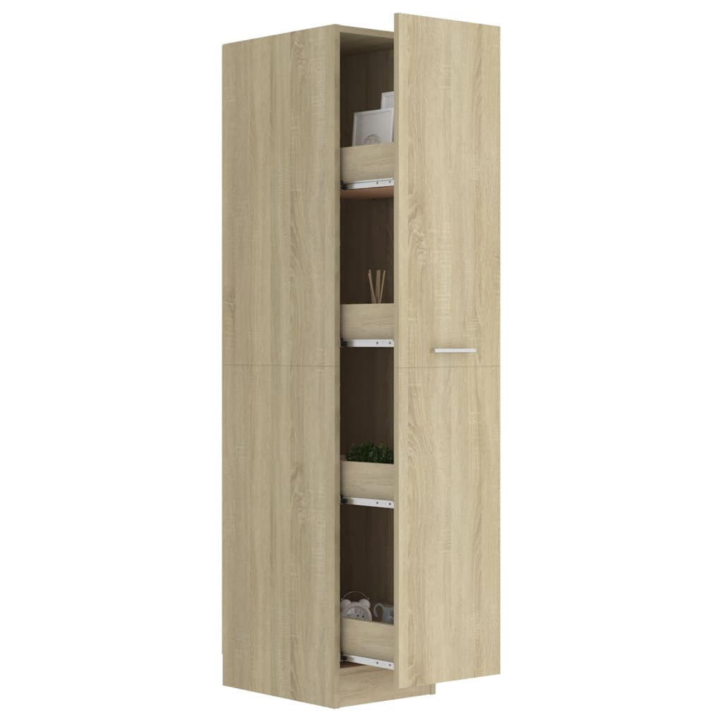 Apothecary Cabinet Sonoma Oak 30x42.5x150 cm Wood Material