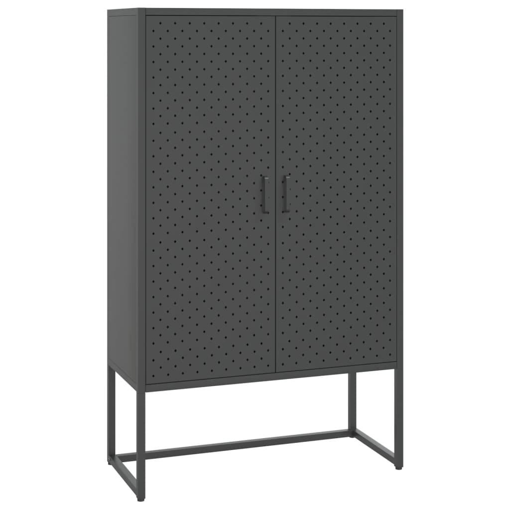 Highboard Anthrazit 80x35x135 cm Stahl