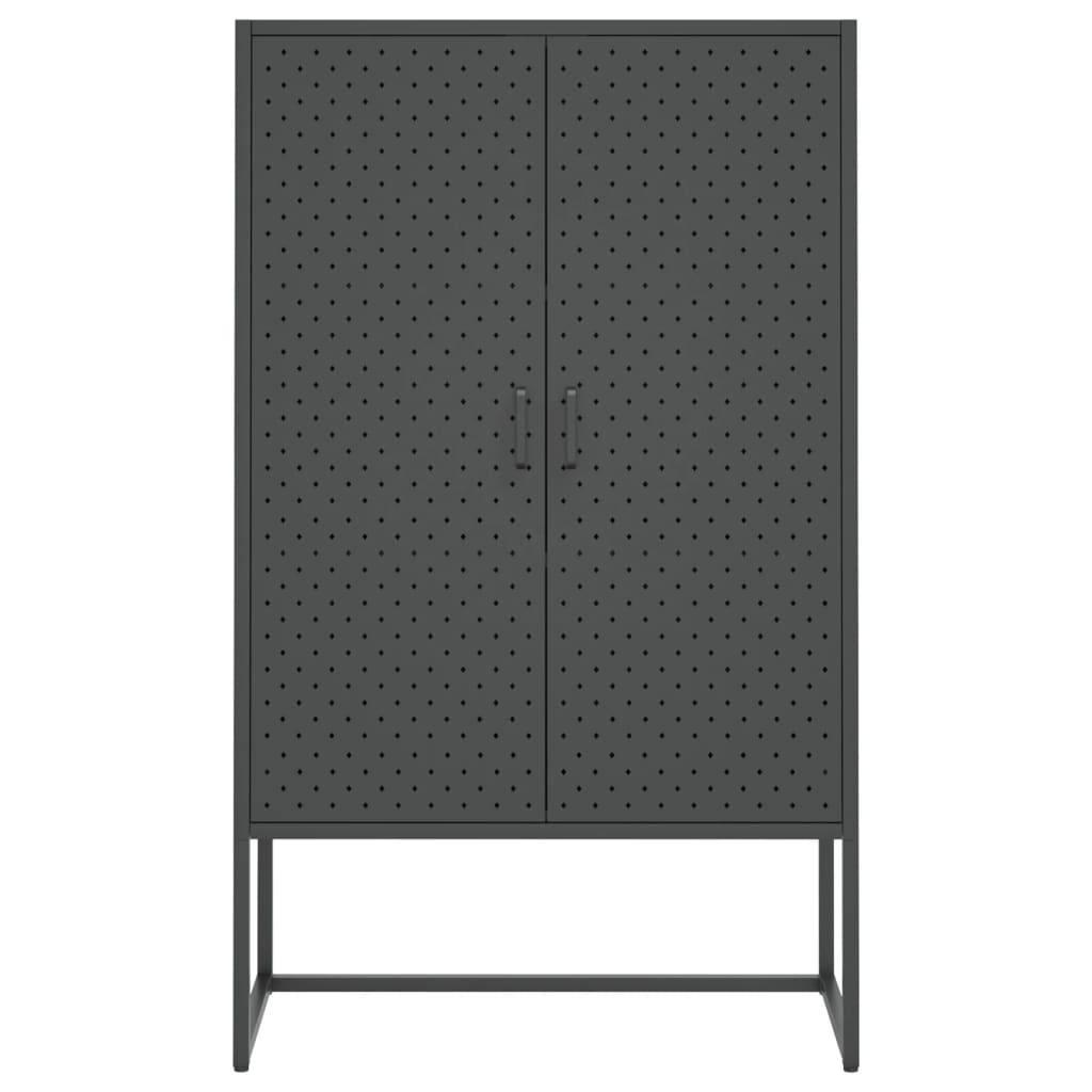 Highboard Anthrazit 80x35x135 cm Stahl