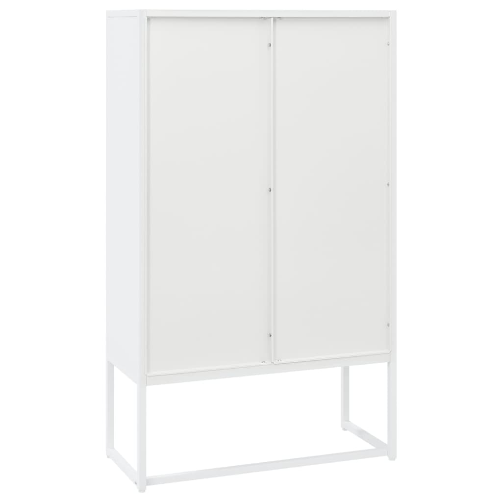 Highboard Weiß 80x35x135 cm Stahl