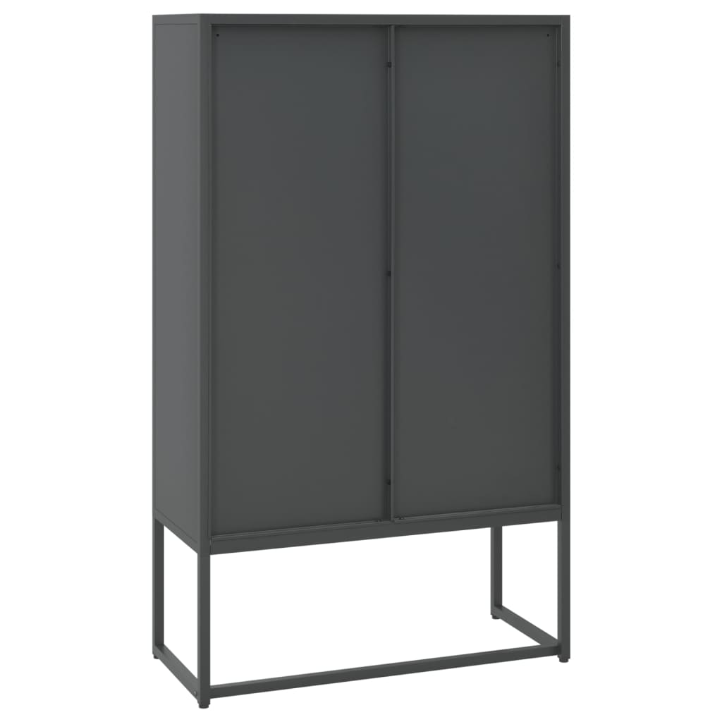 Highboard Anthrazit 80x35x135 cm Stahl